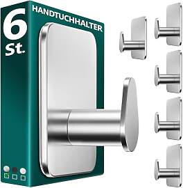 Menz Handtuchhalter ohne Bohren in Silber, 6