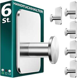 Menz Handtuchhalter ohne Bohren in Silber, 6