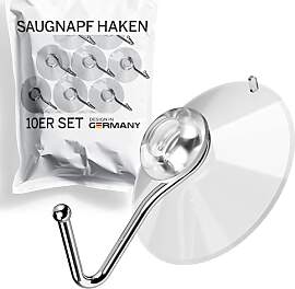 Menz Saugnapf Haken 10 Stück Transparent Ø 35mm