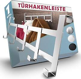 Menz Türgarderobe zum Einhängen - Silberfarbige