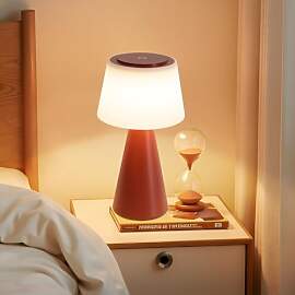 meoaow Tischlampe Akku Nachttischlampe LED -