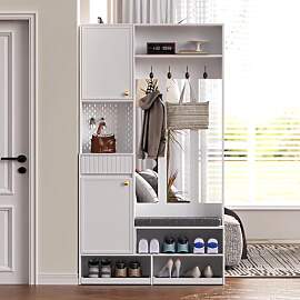 Merax Flurgarderobe Garderobenschrank Flur,