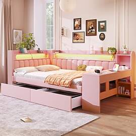 Merax Kinderbett 140x200 cm Tagesbett mit