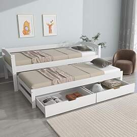 Merax Schlafsofa 90x200 cm, Tagesbett mit 2