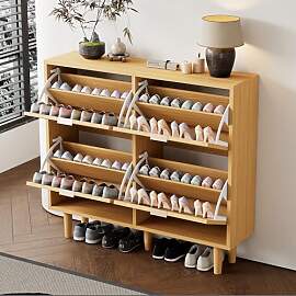 Merax Schuhschrank mit 4 Klappschubladen,