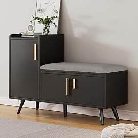 Merax Schuhschrank mit Sitzbank, Schuhbank mit