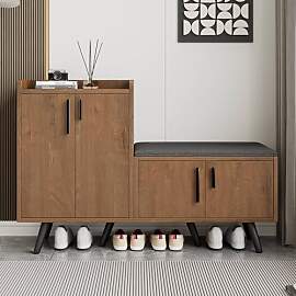 Merax Schuhschrank mit Sitzbank, Schuhbank mit