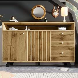 Merax Sideboard Kommode mit offenem Fach und