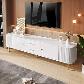 Merax TV-Schrank 170x34x45 cm, gewellten Seiten