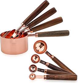 Messbecher und Löffel Set - Rose Gold Messbecher