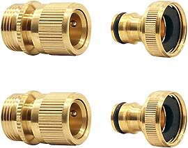Messing Schlauchanschluss, 4 Stück Garten