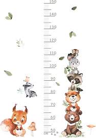 Messlatte Kinder Wandtattoo kinderzimmer Tier