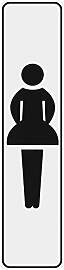 Metafranc Klebeschild Symbol: Damentoilette - 200