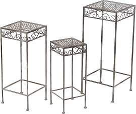 Metall Beistelltische 3er Set Farbe Greige