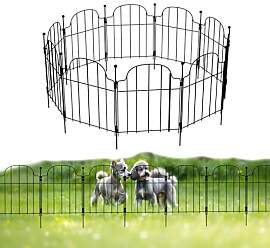 Metall-Gartenzaun, 43 cm (H) × 3.3 m (L), 10/25