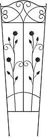 Metall Rankgitter B - mit Blumen