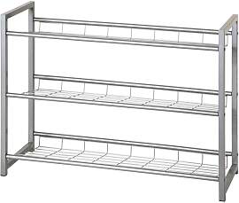 Metall Schuhregal in Alufarben lackiert 80 cm breit