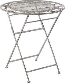 Metall Tisch Ø70cm Greige