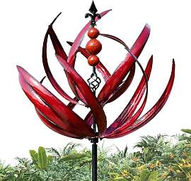 Metall Windrad für Garten - Lotus Windspiel