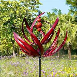 Metall Windrad für Garten, Windrad Garten Lotus
