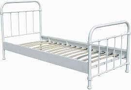 Metallbett in Weiß 90x200
