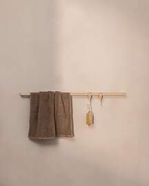 Metallbude Handtuchhalter VANA - Rund/Cashew -