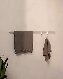 Metallbude Handtuchhalter VANA - Rund/Weiß -