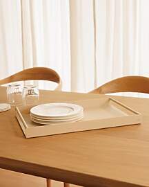 Metallbude Serviertablett DAVA - Cashew -