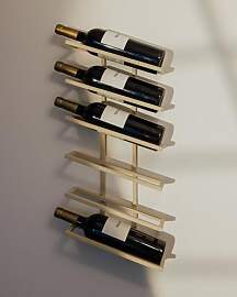 Metallbude Weinregal VINIA - Cashew -