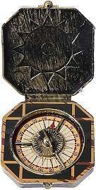 Metallischer Kompass Ornament, nautischer Kompass
