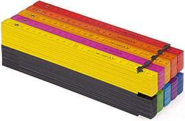 Metrie BLOCK52 Holz Zollstock/Zollstöcke 10x