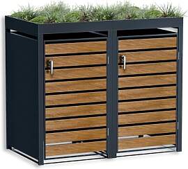 Metzler Mülltonnenbox 2er 240L in Anthrazit & 