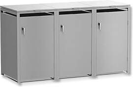Metzler Mülltonnenbox 3er 240L in Graualuminium,