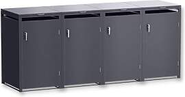 Metzler Mülltonnenbox 4er 240L in Eisenglimmer,