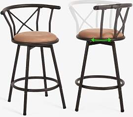 MEUBLE COSY Barhocker 2er Set Barstühle Drehbarer 