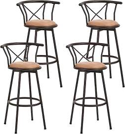 MEUBLE COSY Barhocker 4er Set Barstühle Drehbarer 