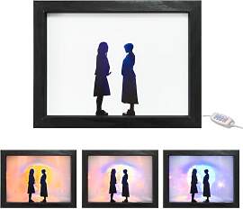 MeYuxg Bild Lampe LED Licht Deko Rahmen, Spiegel