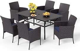 MFSTUDIO Rattan Gartenmöbel Set, Terassenmöbel