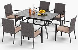 MFSTUDIO Rattan Gartenmöbel Set, Terassenmöbel