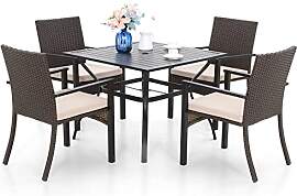 MFSTUDIO Rattan Gartenmöbel Set, Terassenmöbel