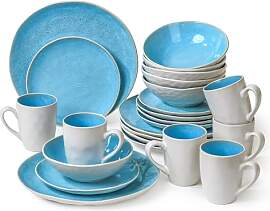MIAMIO - 24 teiliges Geschirrset Steingut Keramik