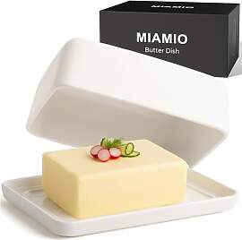 MIAMIO - Butterdose Keramik mit Deckel (620 ml)