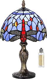 MIAOKE Stained Glass Lamp Style Tischlampe,