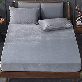 Michorinee Warme Fleece Spannbettlaken 160x200cm