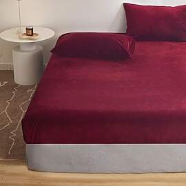 Michorinee Warme Fleece Spannbettlaken 180x200cm