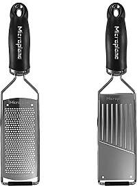 Microplane Reibe Fein Edelstahl Schwarz aus der