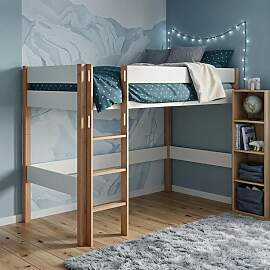 Midi-Hochbett Kids Nordic Buche teilmassiv mit