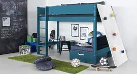 Midi-Hochbett Kids Town Color Buche teilmassiv mit 