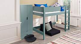 Midi-Hochbett Kids Town Color Buche teilmassiv mit 