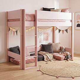 Midi-Hochbett Kids Town Color Buche teilmassiv mit 